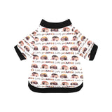 Camper Van Pattern Print Design 01 All Over Print Pet Dog Round Neck Fuzzy Shirt