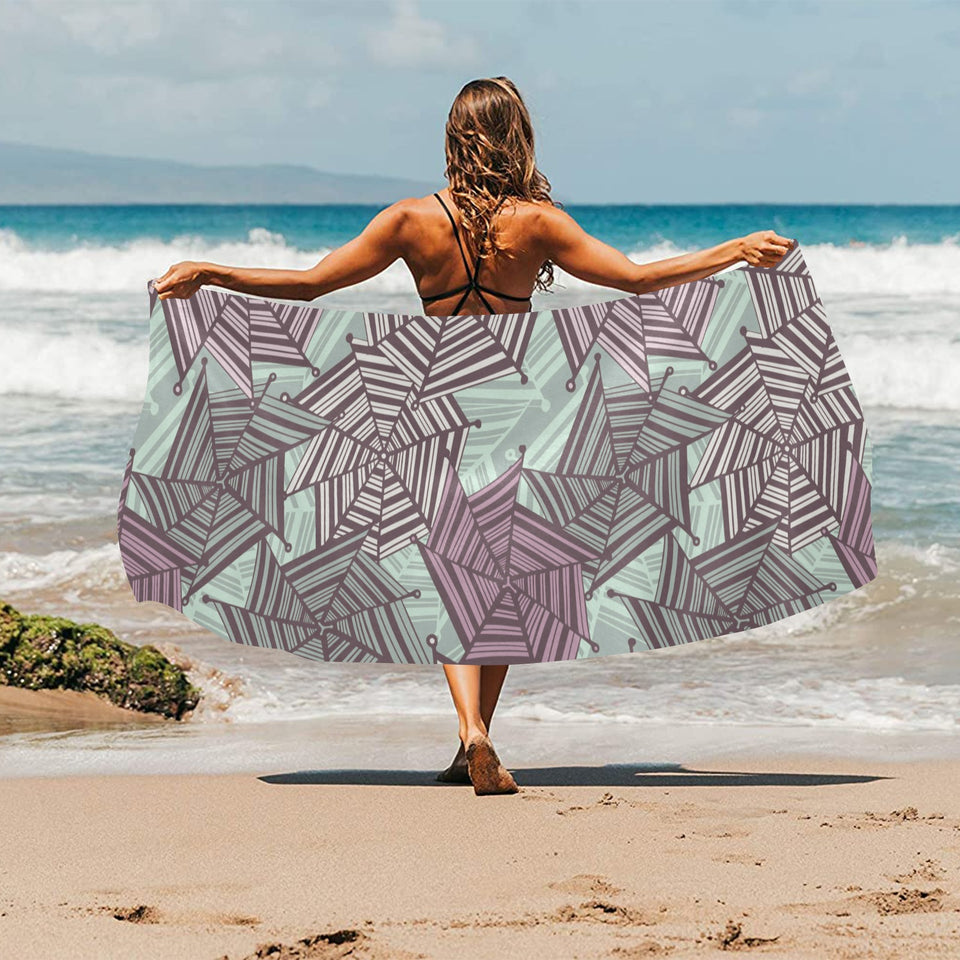 Spider web cobweb design color pattern Beach Towel