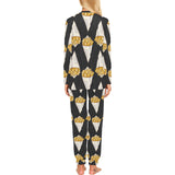 French fries dark background Women's All Over Print Pajama Set