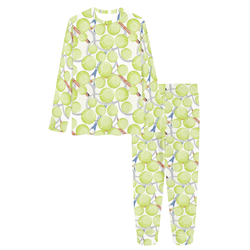 Tennis Pattern Print Design 01 Women's All Over Print Pajama Set