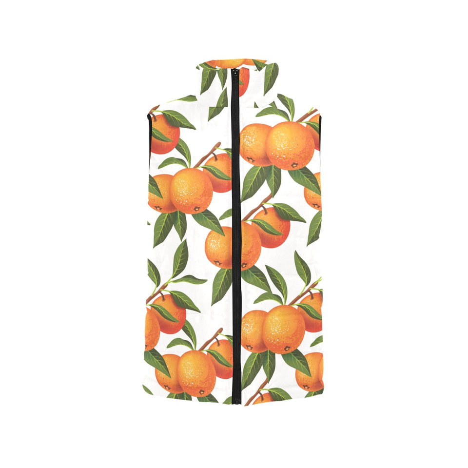 Oranges pattern background Women's Padded Vest