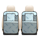 Dragonfly pattern blue background Car Seat Back Organizer