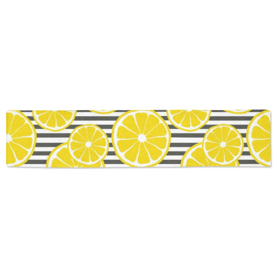slice of lemon design pattern Table Runner