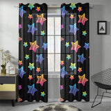 Colorful star pattern Gauze Curtain
