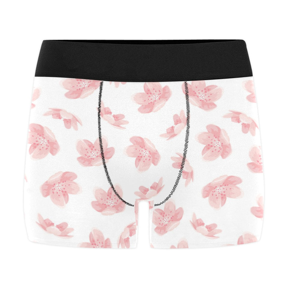 Pink sakura cherry blossom pattern Men's All Over Print Boxer Briefs Men's Underwear