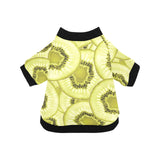 Sliced kiwi pattern All Over Print Pet Dog Round Neck Fuzzy Shirt