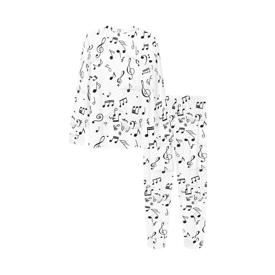Music Notes Pattern Print Design 04 Kids' Boys' Girls' All Over Print Pajama Set