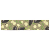 Eggplant Pattern Print Design 02 Table Runner
