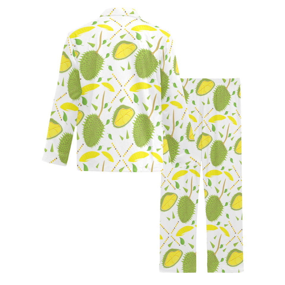 Durian pattern background Men's Long Pajama Set