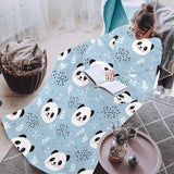 Cute panda pattern Blanket Robe with Sleeves