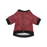 Rose Pattern Print Design 03 All Over Print Pet Dog Round Neck Fuzzy Shirt