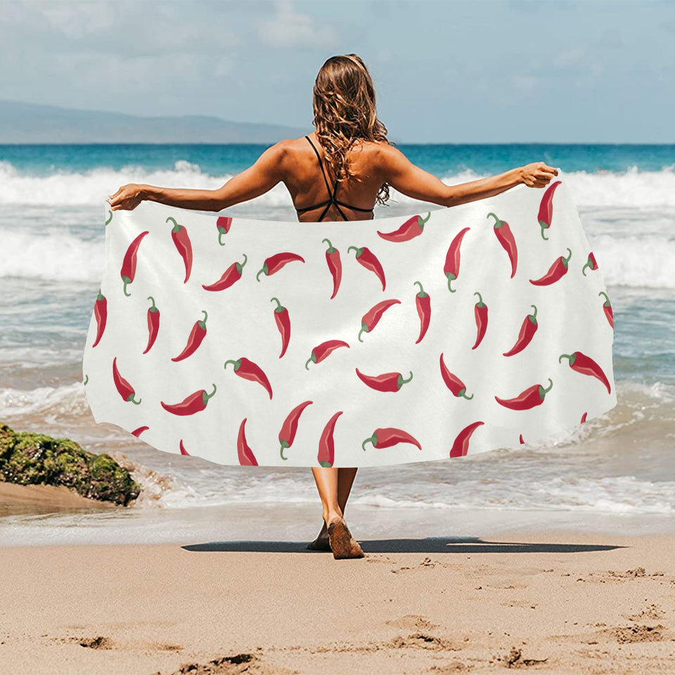Chili peppers pattern Beach Towel
