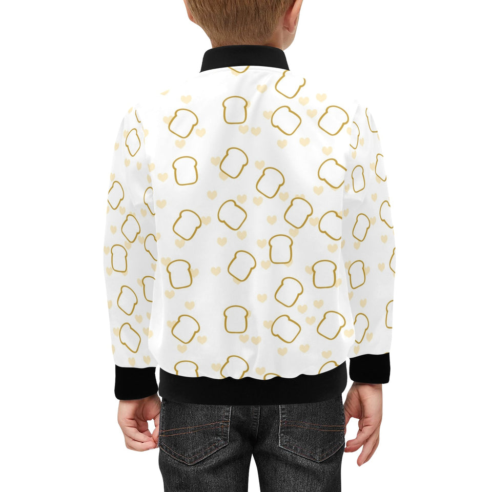 Bread Toast Pattern Print Design 01 Kids' Boys' Girls' Bomber Jacket