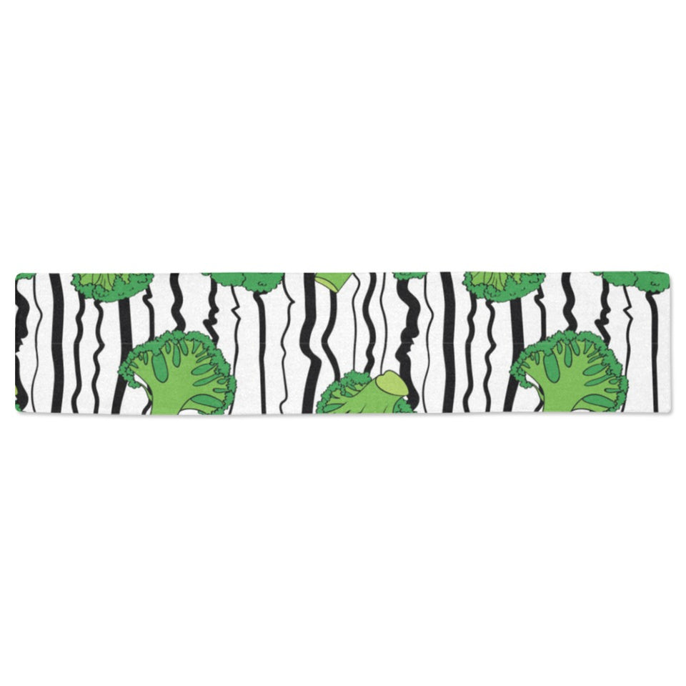Cool Broccoli pattern Table Runner