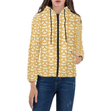 Pretzels Pattern Print Design 01 Women's Padded Hooded Jacket