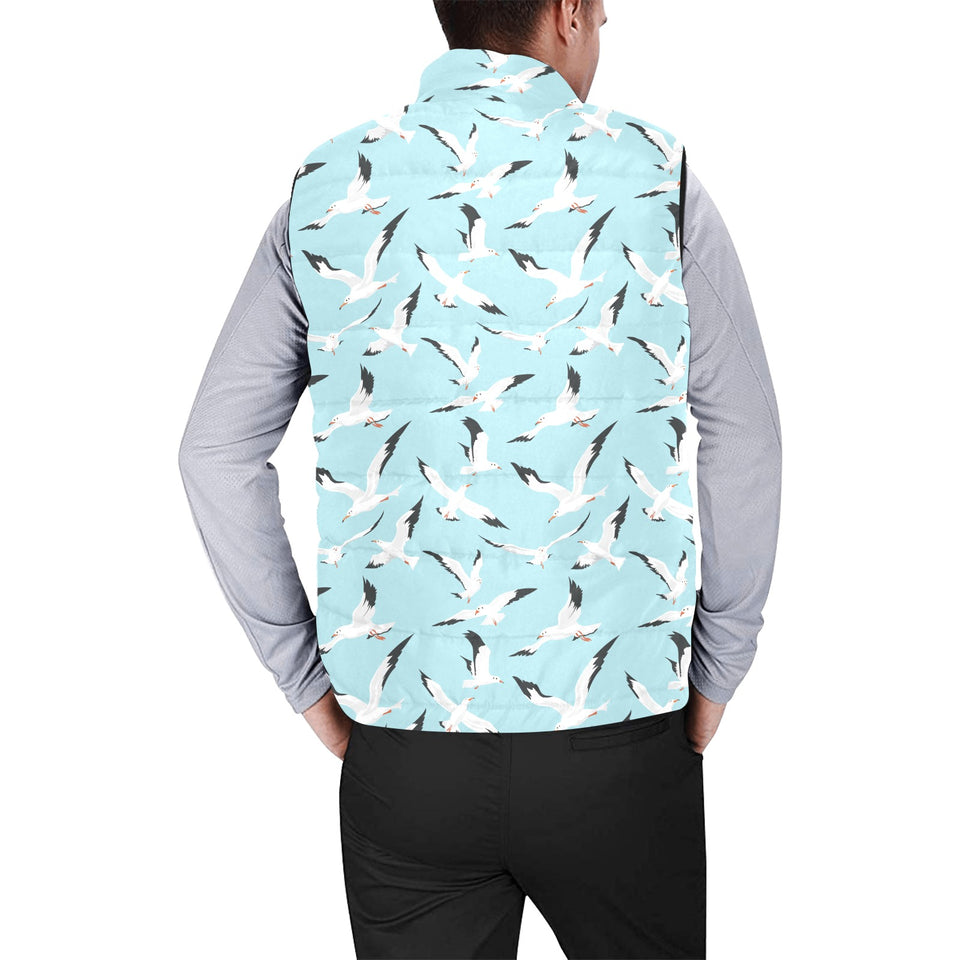 Seagull Pattern Print Design 01 Men's Padded Vest