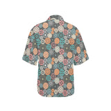 Gear Pattern Print Design 05 Women's All Over Print Hawaiian Shirt
