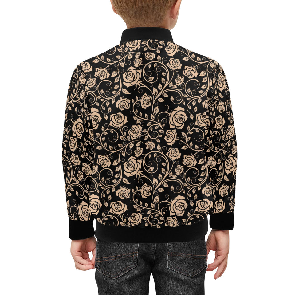 Rose Pattern Print Design 04 Kids' Boys' Girls' Bomber Jacket