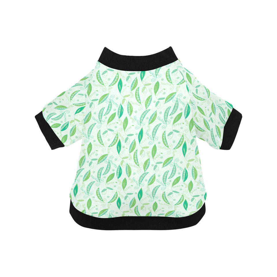 Green Peas Pattern Print Design 01 All Over Print Pet Dog Round Neck Fuzzy Shirt