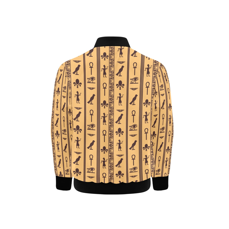 Egypt Hieroglyphics Pattern Print Design 02 Kids' Boys' Girls' Bomber Jacket