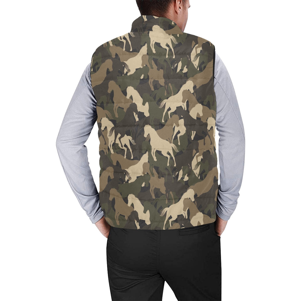 Horse Camouflage Pattern Men's Padded Vest