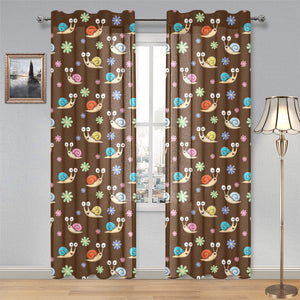 Snail Pattern Print Design 03 Gauze Curtain