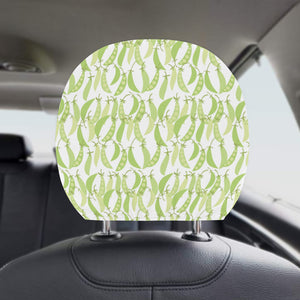 Green Peas Pattern Print Design 03 Car Headrest Cover