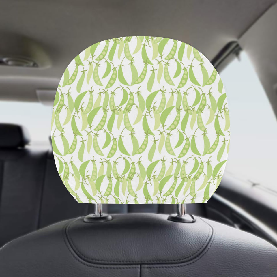 Green Peas Pattern Print Design 03 Car Headrest Cover