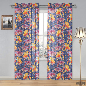 Goldfish Pattern Print Design 05 Gauze Curtain