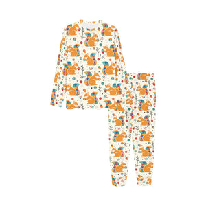 Squirrel Pattern Print Design 04 Kids' Boys' Girls' All Over Print Pajama Set