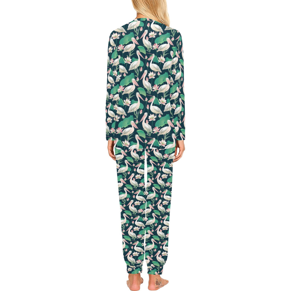 Pelican Pattern Print Design 03 Women's All Over Print Pajama Set