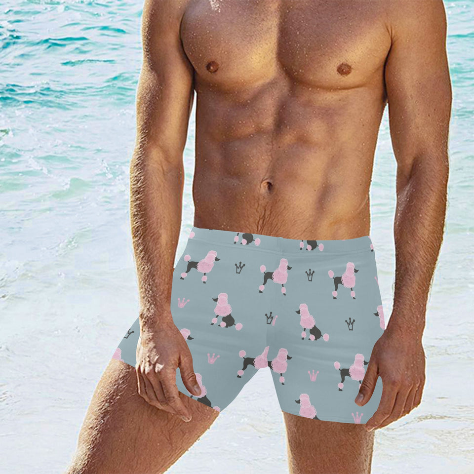 poodle dog pattern Men's Swimming Trunks