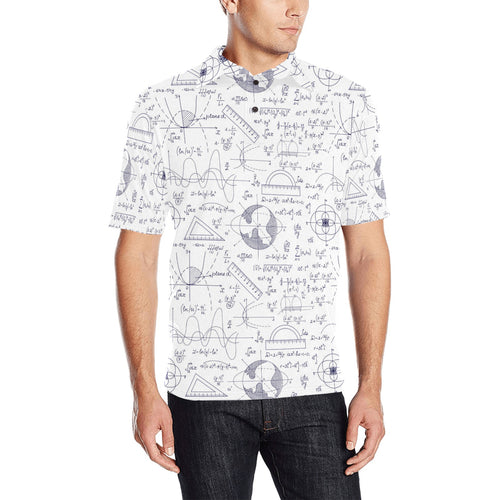 Math Pattern Print Design 03 Men's All Over Print Polo Shirt