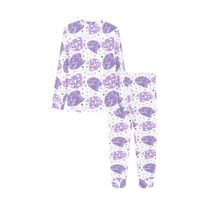 Hedgehog Pattern Print Design 05 Kids' Boys' Girls' All Over Print Pajama Set