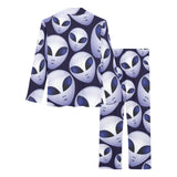 Alien Pattern Print Design 01 Women's Long Pajama Set