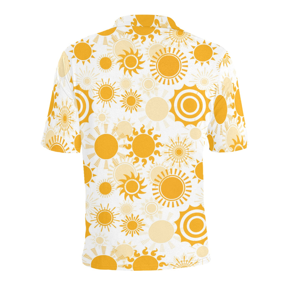 Sun design pattern Men's All Over Print Polo Shirt