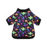 Colorful halloween background All Over Print Pet Dog Round Neck Fuzzy Shirt