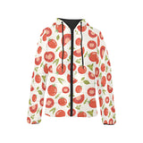 Tomato pattern Women's Padded Hooded Jacket