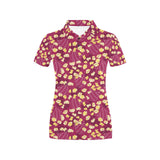 Popcorn Pattern Print Design 02 Women's All Over Print Polo Shirt