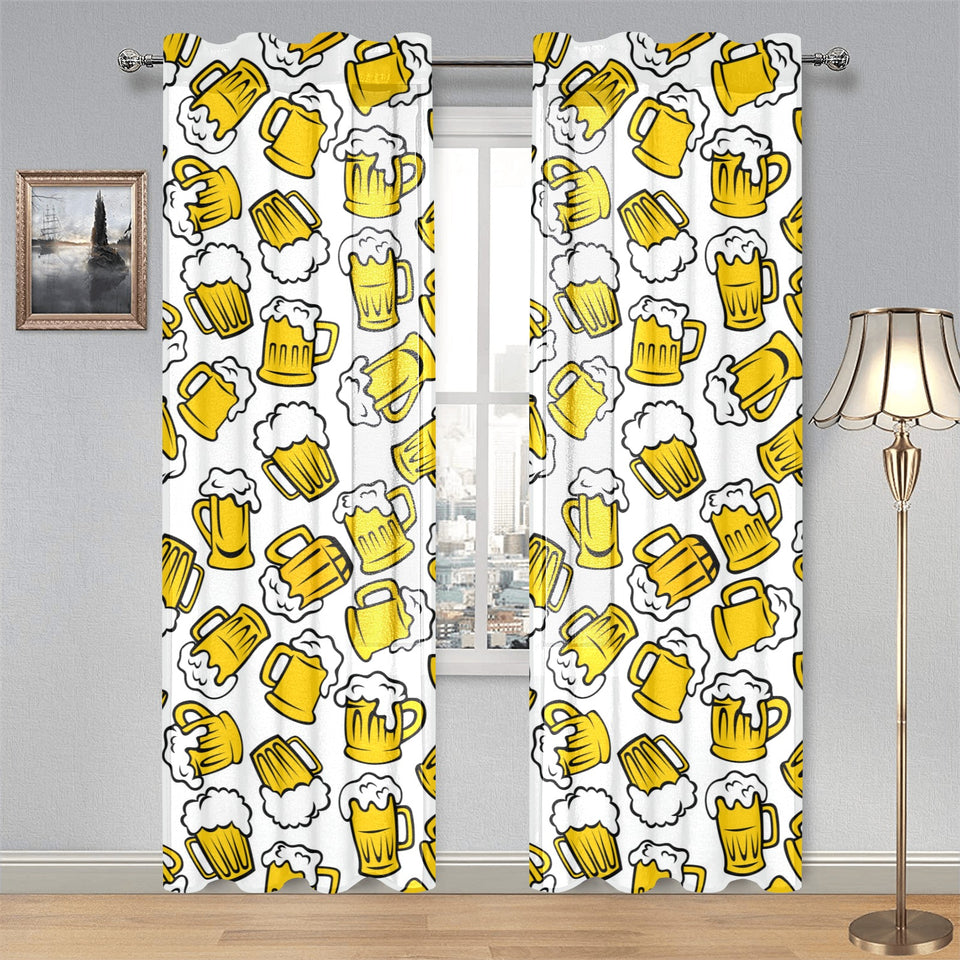Beer design pattern Gauze Curtain