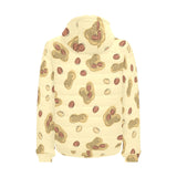 peanuts design pattern Men's Padded Hooded Jacket