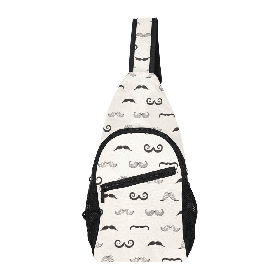 Mustache Beard Pattern Print Design 05 All Over Print Chest Bag