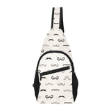 Mustache Beard Pattern Print Design 05 All Over Print Chest Bag