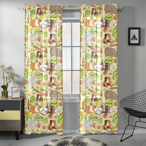 Guinea Pig Pattern Print Design 04 Gauze Curtain