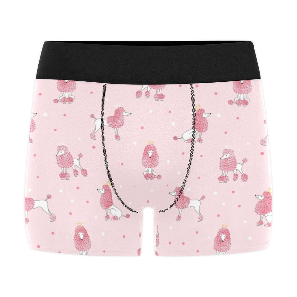 Poodle dog pink color theme Men's All Over Print Boxer Briefs Men's Underwear