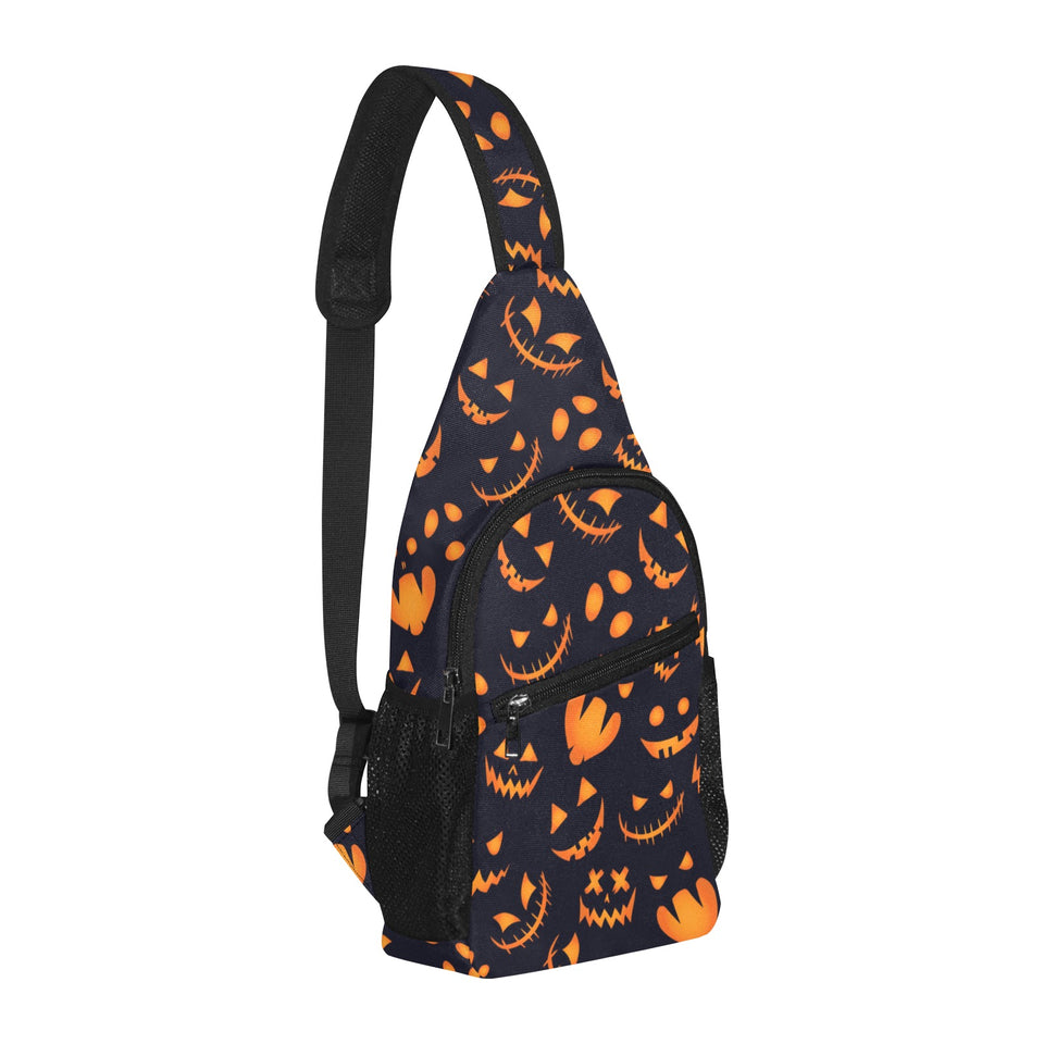 Halloween pattern Pumpkin background All Over Print Chest Bag