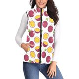 Passion fruit design pattern Women's Padded Vest