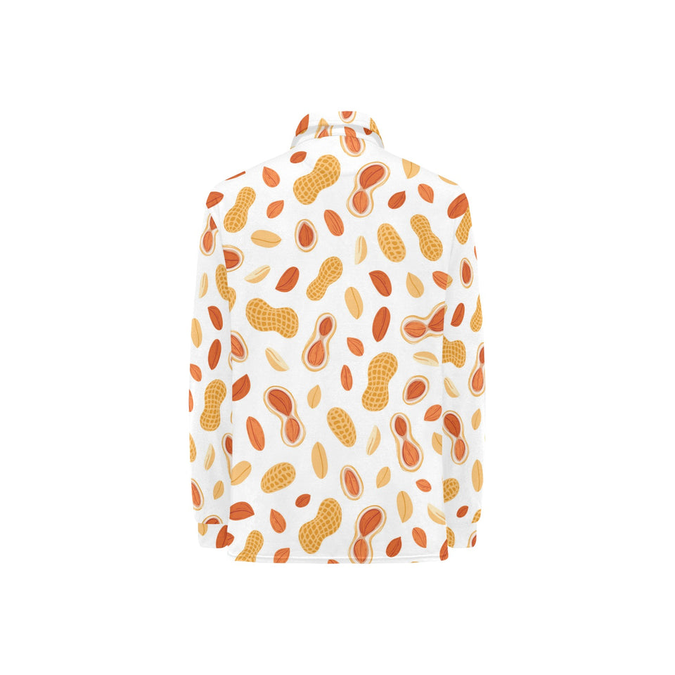 peanuts pattern Women's Long Sleeve Polo Shirt