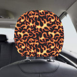 Fire flame dark pattern Car Headrest Cover