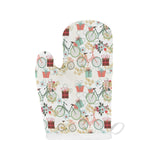 Bicycle Pattern Print Design 05 Heat Resistant Oven Mitts